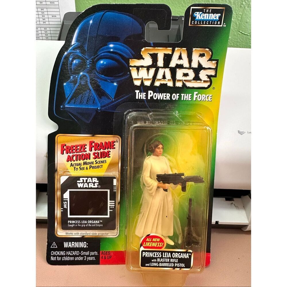1997 Star Wars power of the force, Princess Leia Organa freeze frame MOC Kenner